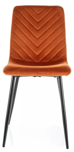 Scaun DAREN, scortisoara - Bluvel 4215, stofa catifelata/metal, 45x39x