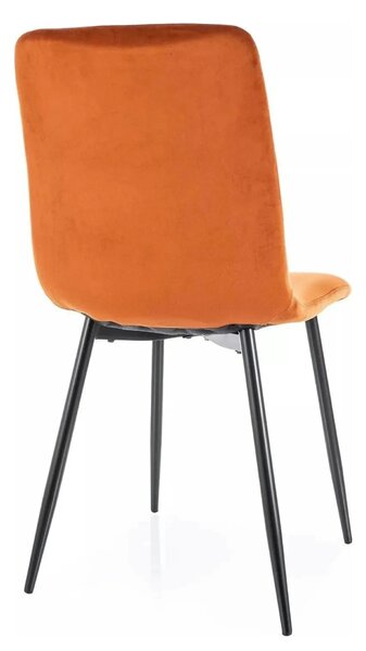 Scaun DAREN, scortisoara - Bluvel 4215, stofa catifelata/metal, 45x39x