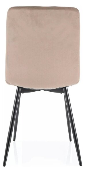Scaun DAREN, bej inchis - Bluvel 40, stofa catifelata/metal, 45x39x91