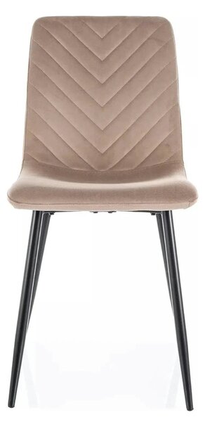 Scaun DAREN, bej inchis - Bluvel 40, stofa catifelata/metal, 45x39x91