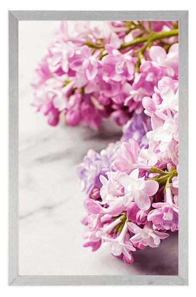 Poster liliac pe marmură