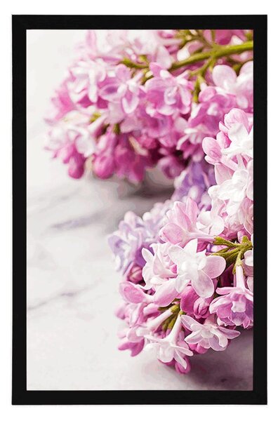 Poster liliac pe marmură