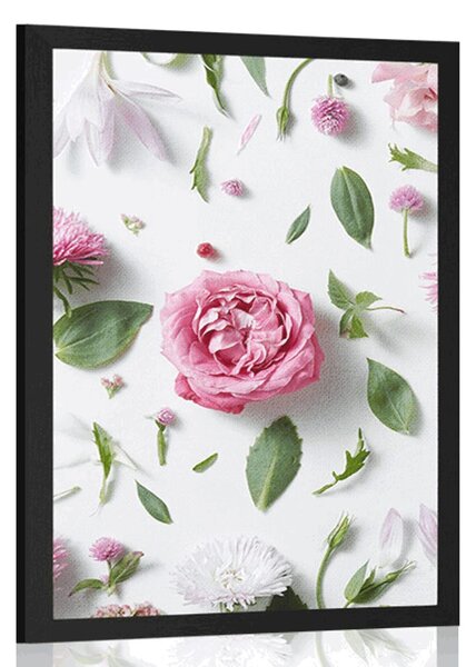 Poster natura moartă delicată din flori