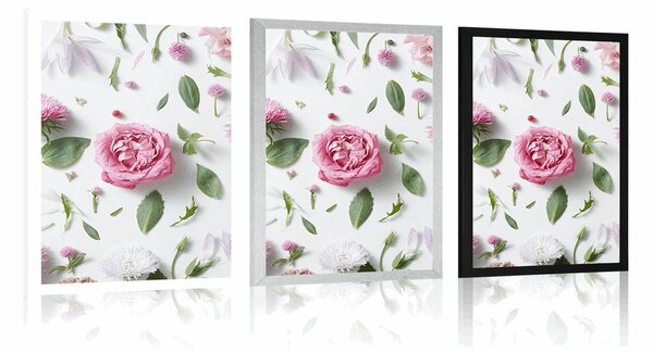 Poster natura moartă delicată din flori