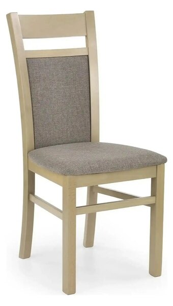 Scaun GERARD 2, gri/stejar sonoma, stofa clasica/lemn de fag, 44x55x97
