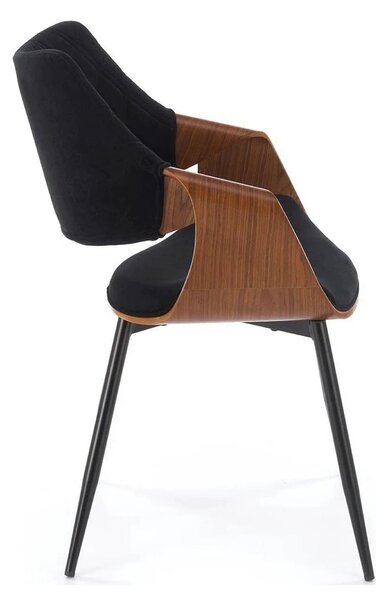 Scaun K586, negru - Bluvel 19, stofa catifelata/placaj indoit, 56x55x7
