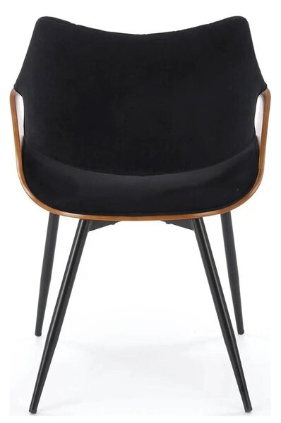 Scaun K586, negru - Bluvel 19, stofa catifelata/placaj indoit, 56x55x7