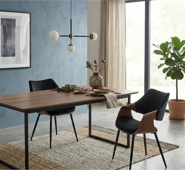 Scaun K586, negru - Bluvel 19, stofa catifelata/placaj indoit, 56x55x7