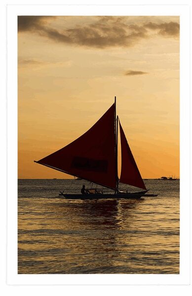 Poster apus de soare frumos la mare