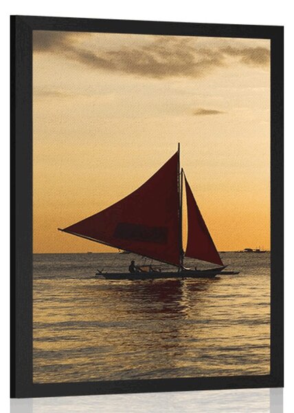 Poster apus de soare frumos la mare
