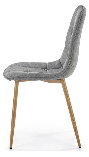 Scaun K316, gri/stejar, stofa clasica/metal, 44x56x87 cm