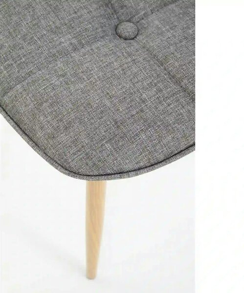 Scaun K316, gri/stejar, stofa clasica/metal, 44x56x87 cm