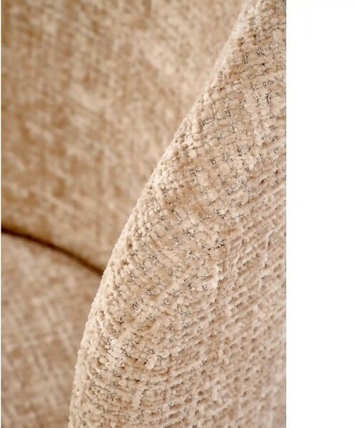 Scaun BASSO, bej - Cremona 14/nuc, stofa catifelata/lemn, 48x56x86 cm