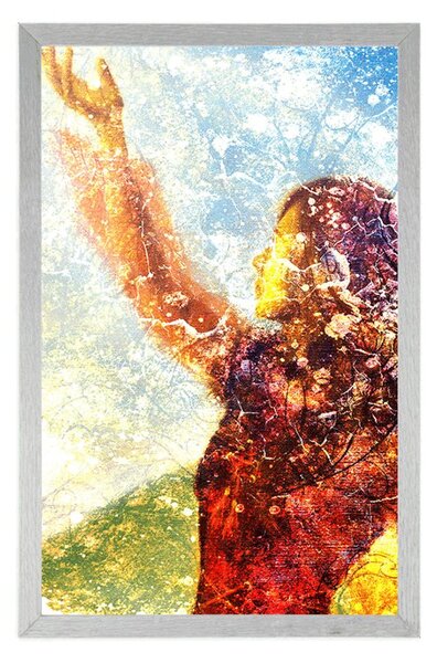 Poster femeie pictată în design magic
