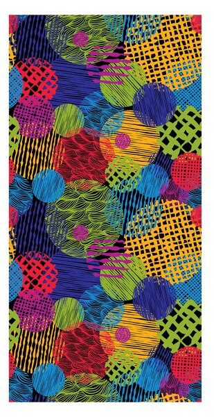Tapet - Cercuri colorate pe fundal negru