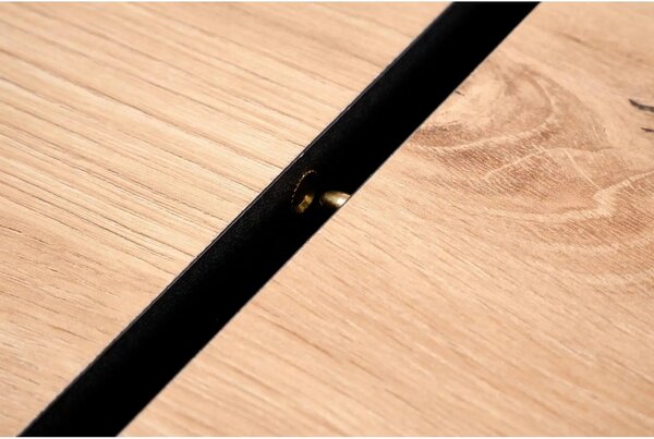 Masa extensibila WILSON, stejar artisan/negru, PAL laminat, 120/158x77
