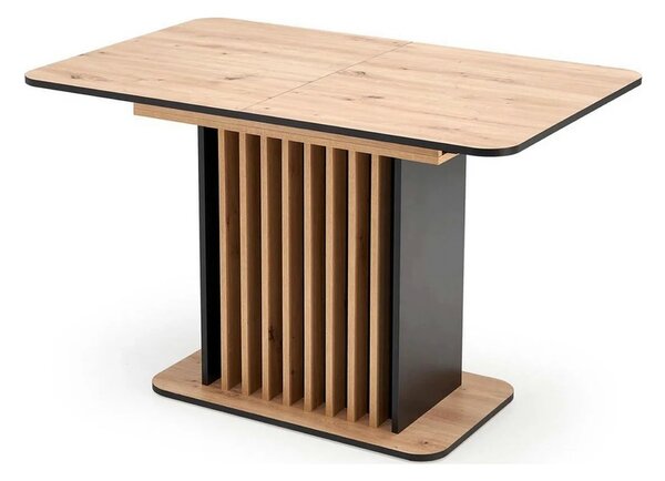 Masa extensibila WILSON, stejar artisan/negru, PAL laminat, 120/158x77
