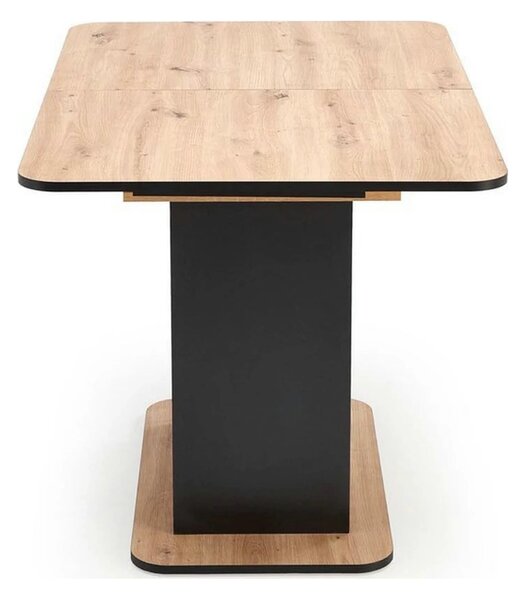 Masa extensibila WILSON, stejar artisan/negru, PAL laminat, 120/158x77
