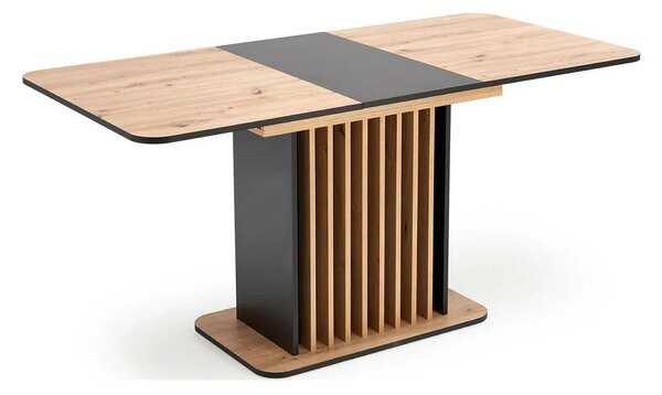 Masa extensibila WILSON, stejar artisan/negru, PAL laminat, 120/158x77