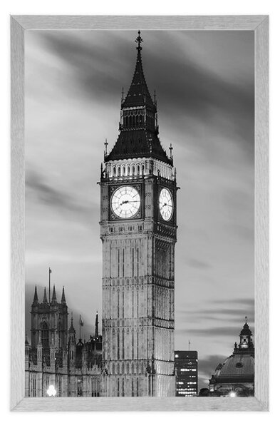 Poster Big Ben în Londra în design alb-negru