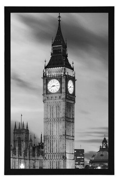 Poster Big Ben în Londra în design alb-negru