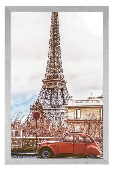 Poster vedere la Turnul Eiffel de pe strada Parisului