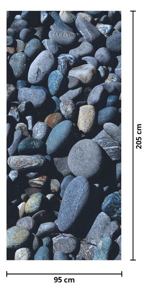 Fototapet pentru usă - Pietricele de plajă (95x205cm)