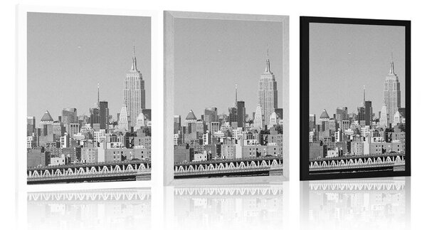 Poster New York magic în design alb-negru