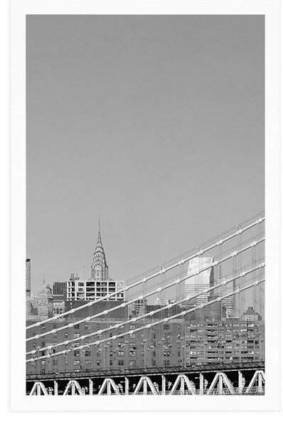 Poster zgârie-nori în New York în design alb-negru