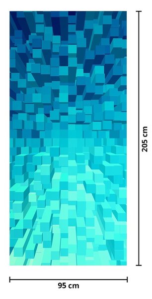 Fototapet pentru ușă - Cuburi abstract (95x205cm)