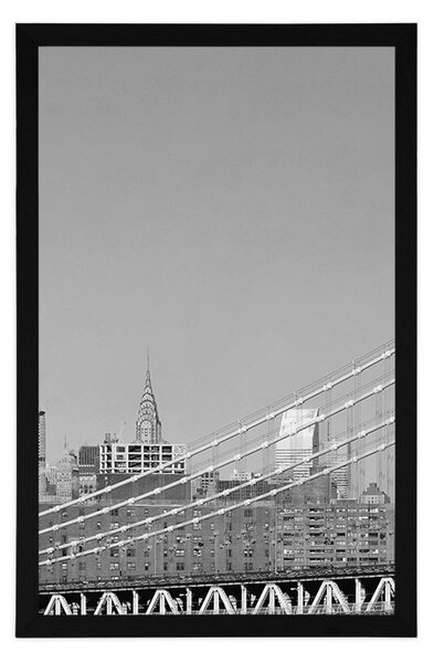 Poster zgârie-nori în New York în design alb-negru
