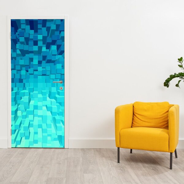 Fototapet pentru ușă - Cuburi abstract (95x205cm)