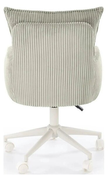 Scaun birou DUMBO, gri deschis/alb, stofa raiata, 52x58x84/94 cm
