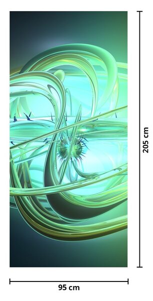 Fototapet pentru ușă - Abstract - verde (95x205cm)