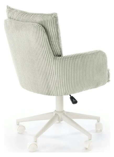 Scaun birou DUMBO, gri deschis/alb, stofa raiata, 52x58x84/94 cm