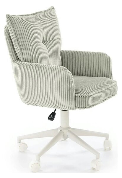 Scaun birou DUMBO, gri deschis/alb, stofa raiata, 52x58x84/94 cm