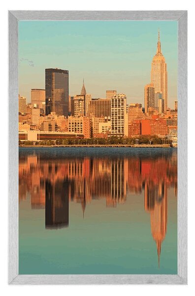 Poster New York fermecător reflectat în apă