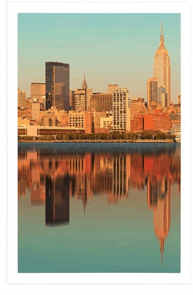 Poster New York fermecător reflectat în apă