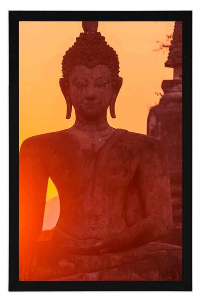 Poster Statuia lui Buddha în mijlocul pietrelor