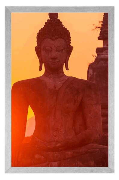 Poster Statuia lui Buddha în mijlocul pietrelor