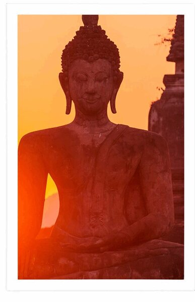 Poster Statuia lui Buddha în mijlocul pietrelor