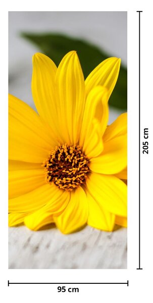 Fototapet pentru ușă - Flori galbene (95x205cm)