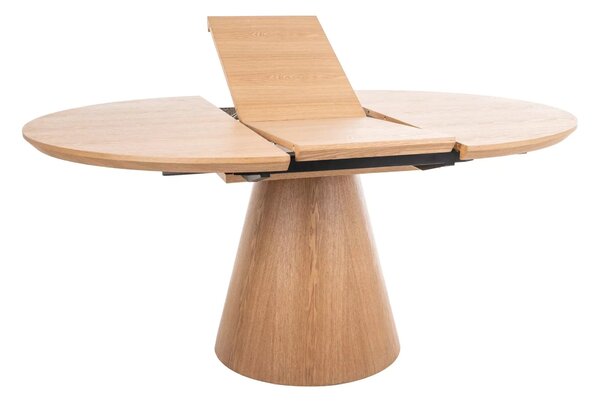 Masa rotunda extensibila living ANGEL II, stejar, 120/160x120x75 cm