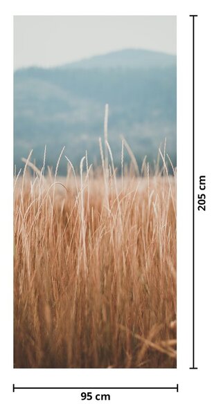 Fototapet pentru ușă - Detaliu al vegetației de luncă (95x205cm)