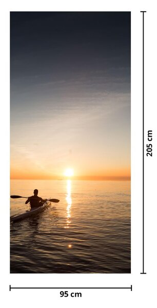 Fototapet pentru ușă - caiac pe mare (95x205cm)