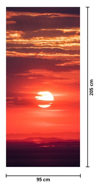 Fototapet pentru ușă - Soare colorat (95x205cm)