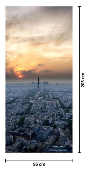 Fototapet pentru ușă - Parisul de sus (95x205cm)