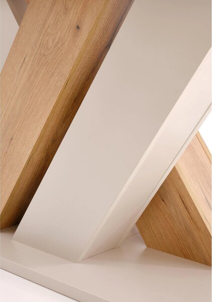 Masa moderna bucatarie BRANDON, casmir/stejar, PAL laminat, 160/200x90