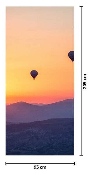 Fototapet pentru ușă - Baloane cu aer cald (95x205cm)