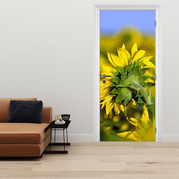Fototapet pentru ușă - Floarea soarelui (95x205cm)